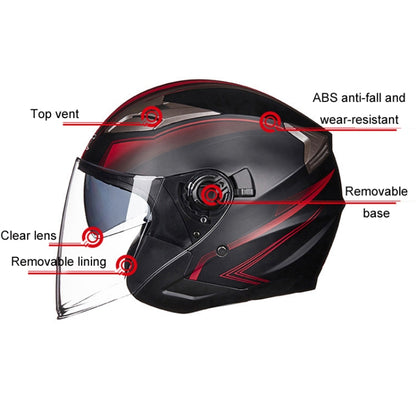 GXT 708 Electric Vehicle Dual Lens Helmet Four Seasons Safety Helmet, Size: XL(Light Pink) - Helmets by GXT | Online Shopping South Africa | PMC Jewellery | Buy Now Pay Later Mobicred