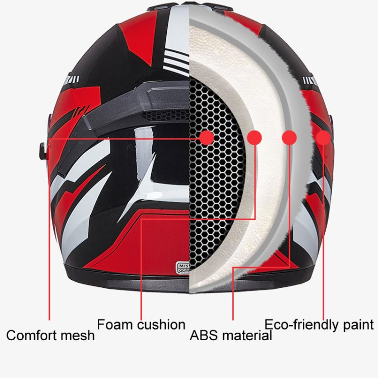 GXT Electric Vehicle Four Seasons Sun Protection & Windshield Double Lens Helmet, Size: XL(Bright Black Red) - Helmets by GXT | Online Shopping South Africa | PMC Jewellery | Buy Now Pay Later Mobicred