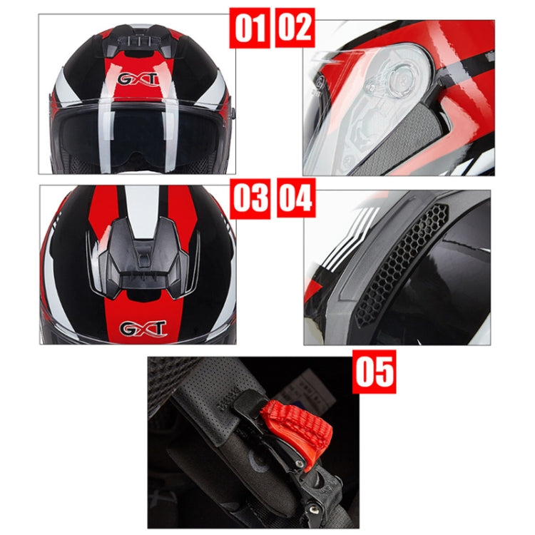 GXT Electric Vehicle Four Seasons Sun Protection & Windshield Double Lens Helmet, Size: M(Bright Black Gray) - Helmets by GXT | Online Shopping South Africa | PMC Jewellery | Buy Now Pay Later Mobicred