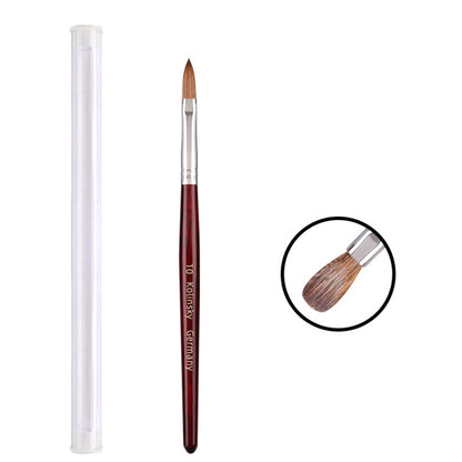 Red Wood Handle Kolinsky Hair Nail Art Brush No. 10 - Nail Art Equipment by PMC Jewellery | Online Shopping South Africa | PMC Jewellery | Buy Now Pay Later Mobicred