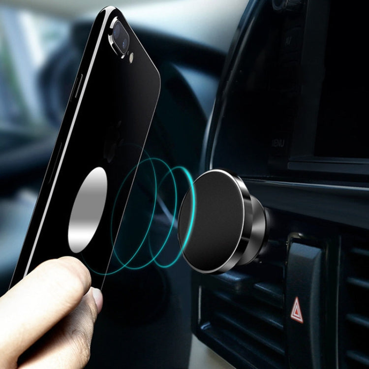 Air Outlet Type Aluminum Alloy Car Magnetic Suction Bracket Navigation Phone Holder(Black) - Car Holders by PMC Jewellery | Online Shopping South Africa | PMC Jewellery | Buy Now Pay Later Mobicred