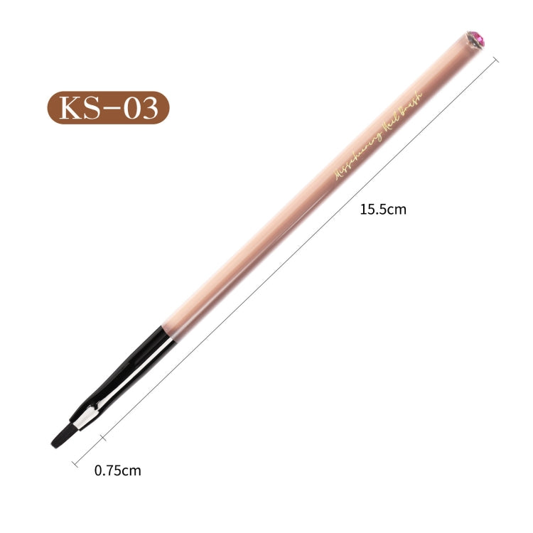 Acrylic Tea Color Pen Brush Beauty Nail Pen Color Painting Drawing Pen Light Therapy Pen(KS03) - Nail Art Equipment by PMC Jewellery | Online Shopping South Africa | PMC Jewellery | Buy Now Pay Later Mobicred