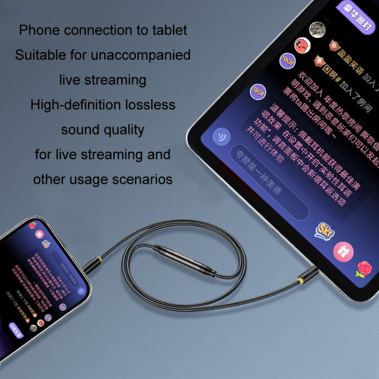 1m JINGHUA 3.5mm Cable Audio Conversion Microphone Two-way Transcriber - Audio Adapter by JINGHUA | Online Shopping South Africa | PMC TechLife | Buy Now Pay Later Mobicred