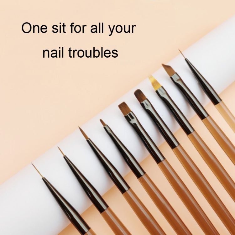 Brown Nail Art Pen Set Colorful Drawing Tools, Style: Petals Pen - Nail Art Equipment by PMC Jewellery | Online Shopping South Africa | PMC Jewellery | Buy Now Pay Later Mobicred