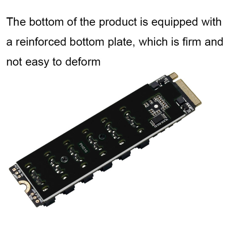 M2 M-EKY PCIE3.0 To SATA6G Transfer Expansion Card 6 Port Hard Disk Expansion Adapter Card(PH516) - Card Adapter by PMC TechLife | Online Shopping South Africa | PMC TechLife