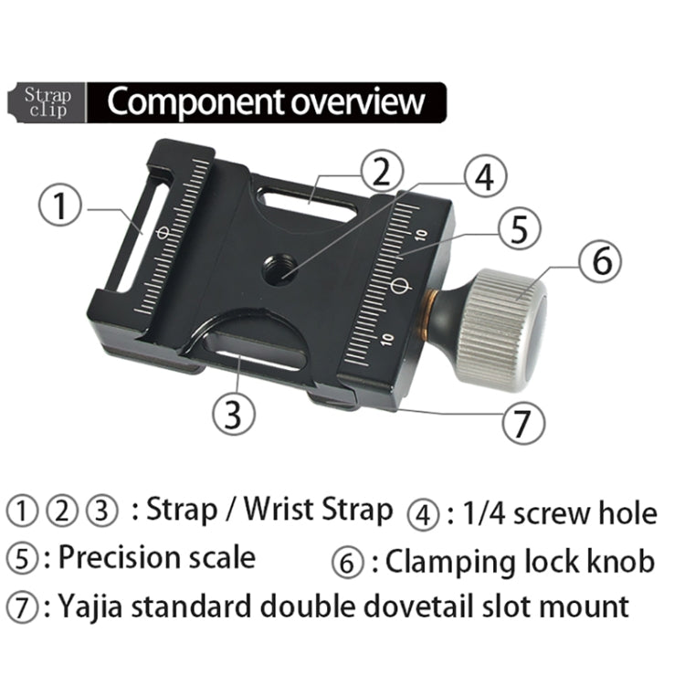 BEXIN QJ-05 Camera Shoulder Strap Clamp Quick Release Plate Clamp Ball Head Adapter - Quick Release Plate by BEXIN | Online Shopping South Africa | PMC TechLife | Buy Now Pay Later Mobicred
