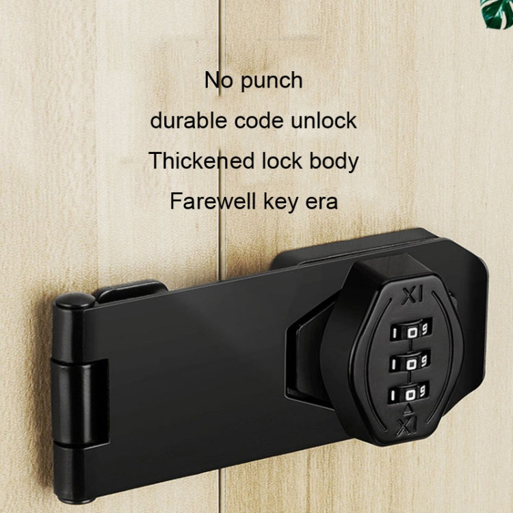Screw Installation Cabinet Door Combination Lock Anti-Theft Drawer Lock, Style: Two Hole 3 inch Black - Door Locks & Cabinet Locks by PMC TechLife | Online Shopping South Africa | PMC TechLife