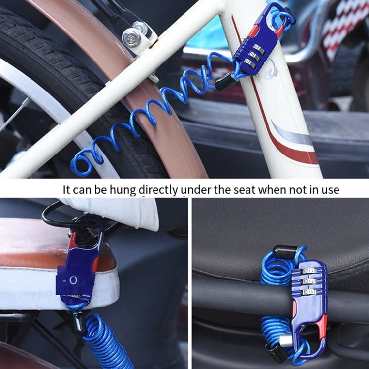 Helmet Anti Theft Password Lock Motorcycle Car Basket Soft Lock(Pink) - free shipping - PMC TechLife - Order now!