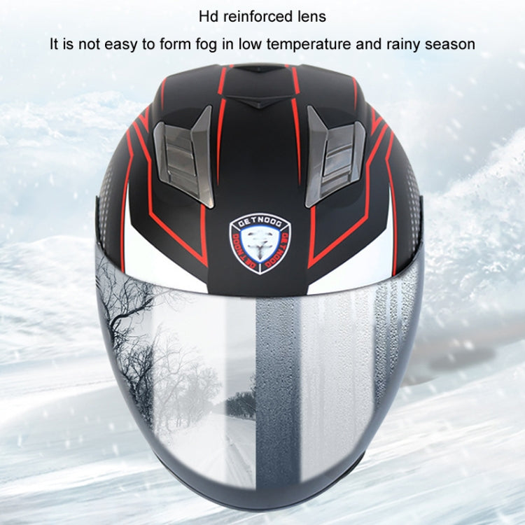 KUQIBAO Motorcycle Smart Bluetooth Sun Protection Double Lens Safety Helmet, Size: L(Matte Black Phantom Fiber+Gray Rear Spoiler) - Helmets by KUQIBAO | Online Shopping South Africa | PMC Jewellery | Buy Now Pay Later Mobicred