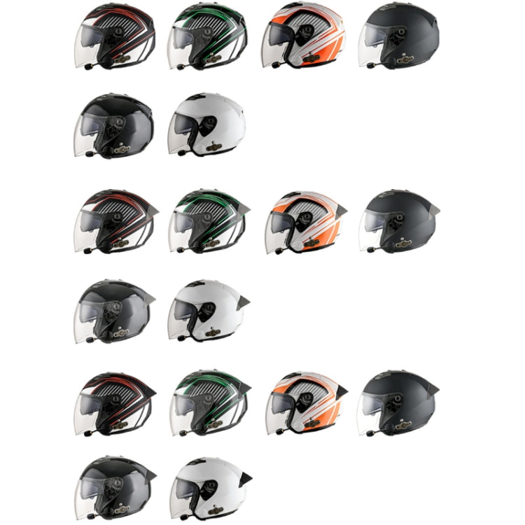 KUQIBAO Motorcycle Smart Bluetooth Sun Protection Double Lens Safety Helmet, Size: M(White+Gray Tail) - Helmets by KUQIBAO | Online Shopping South Africa | PMC Jewellery | Buy Now Pay Later Mobicred