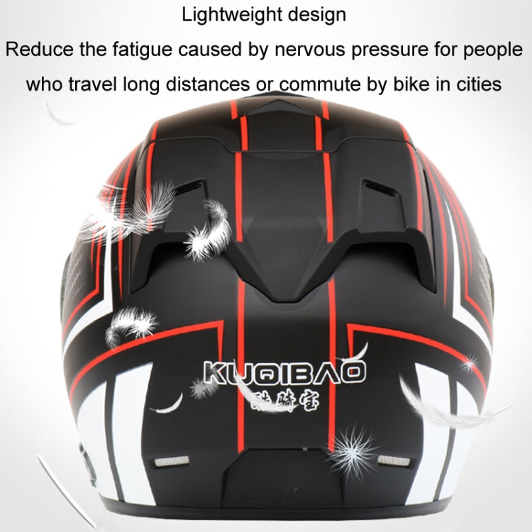 KUQIBAO Motorcycle Smart Bluetooth Sun Protection Double Lens Safety Helmet, Size: L(Bright Black Phantom Fiber+Black Tail) - Helmets by KUQIBAO | Online Shopping South Africa | PMC Jewellery | Buy Now Pay Later Mobicred