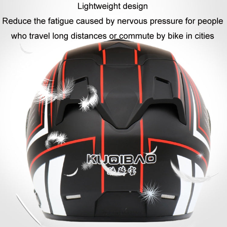 KUQIBAO Motorcycle Smart Bluetooth Sun Protection Double Lens Safety Helmet, Size: XL(Bright Black Phantom Fiber+Black Tail) - Helmets by KUQIBAO | Online Shopping South Africa | PMC Jewellery | Buy Now Pay Later Mobicred