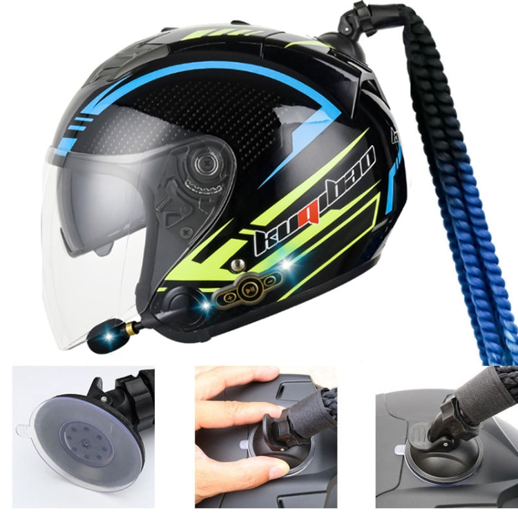KUQIBAO Motorcycle Bluetooth Headset Double Lens Helmet With Braid, Size: XXL(Bright Black Phantom Fiber) - Helmets by KUQIBAO | Online Shopping South Africa | PMC Jewellery | Buy Now Pay Later Mobicred
