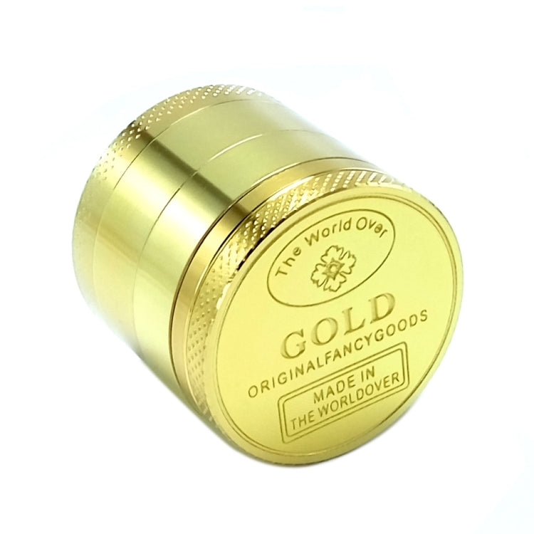 40mm 4 Layers Gold Coin Pattern Zinc Tobacco Grinder - Cigarette Box & Ashtrays by PMC TechLife | Online Shopping South Africa | PMC TechLife | Buy Now Pay Later Mobicred