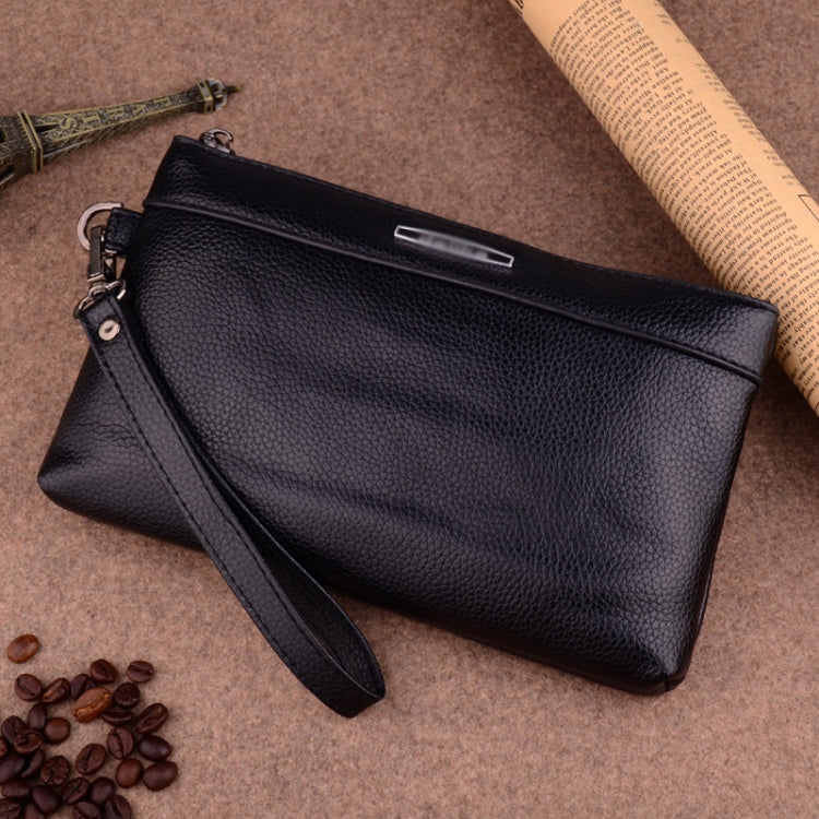 Men Clutch Bag Casual Long Zipper Wallet Large Capacity Handbag(Black) - Wallets by PMC Jewellery | Online Shopping South Africa | PMC Jewellery | Buy Now Pay Later Mobicred