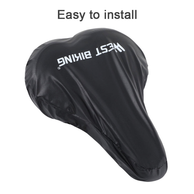 WEST BIKING 2pcs Bicycle Saddle Rain Cover Riding Equipment(Black) - Others by WEST BIKING | Online Shopping South Africa | PMc TechLife | Buy Now Pay Later Mobicred