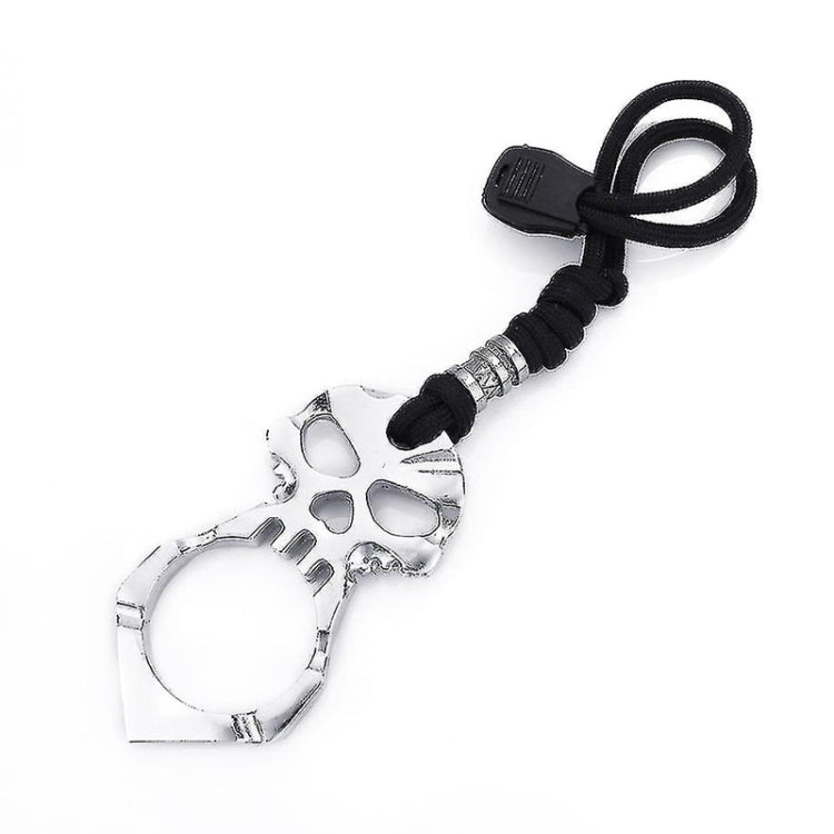 Rose Thorn Single Finger Buckle Self-defense Broken Window Keychain(Silver) - Key Rings by PMC Jewellery | Online Shopping South Africa | PMC Jewellery