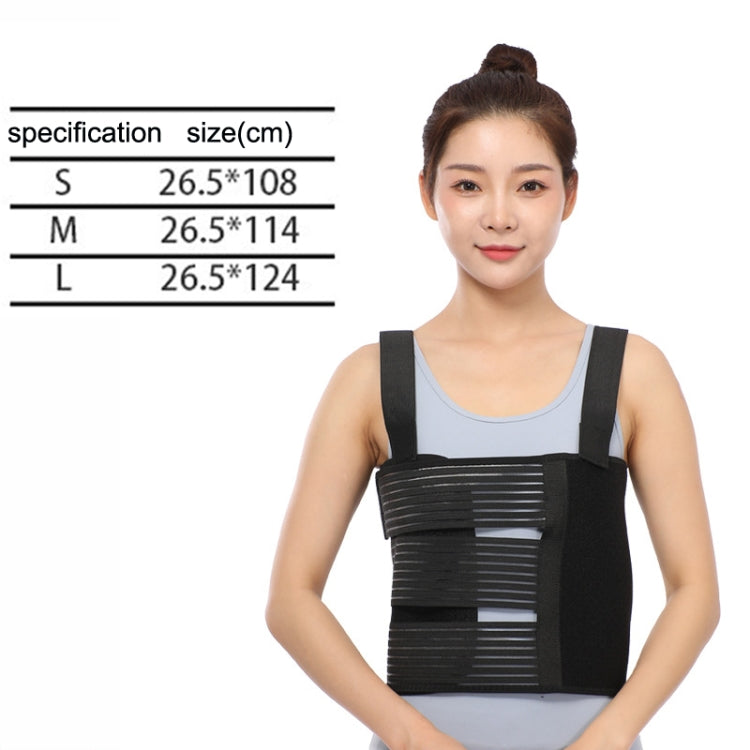 S Shoulders Three Piece Rib Fixation Strap Post-cardiothoracic Chest Girdle(Black) - Corrector by PMC Jewellery | Online Shopping South Africa | PMC Jewellery