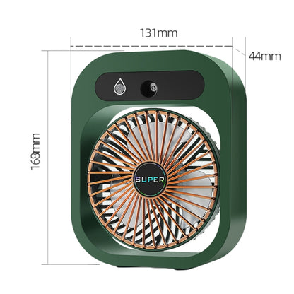 USB Charging Humidification Air Conditioner Fan Nano Spray Desktop Portable Cooling Fan(Green) - Electric Fans by PMC Jewellery | Online Shopping South Africa | PMC Jewellery | Buy Now Pay Later Mobicred