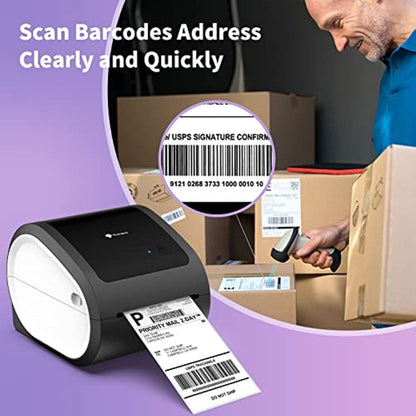 Phomemo D520-BT Bluetooth Thermal Shipping Label Printer Wireless Desktop Printer For Barcode Address Labels, Size: US(Purple White) - Printer by Phomemo | Online Shopping South Africa | PMC Jewellery | Buy Now Pay Later Mobicred