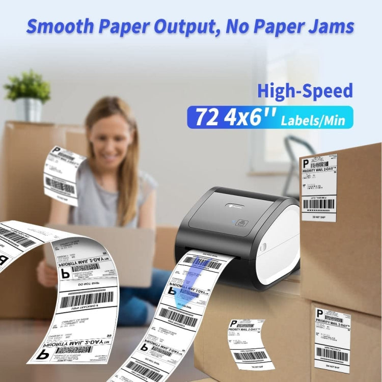 Phomemo D520-BT Bluetooth Thermal Shipping Label Printer Wireless Desktop Printer For Barcode Address Labels, Size: US(Pink White) - free shipping - PMC TechLife - Order now!