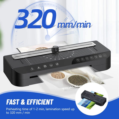 FN338 A4/A5/A6 Photo Laminator With 4 Levels Of Thickness Optional Preheating Alarm(US Plug) - Photo Film Covering Machine by PMC Jewellery | Online Shopping South Africa | PMC Jewellery | Buy Now Pay Later Mobicred