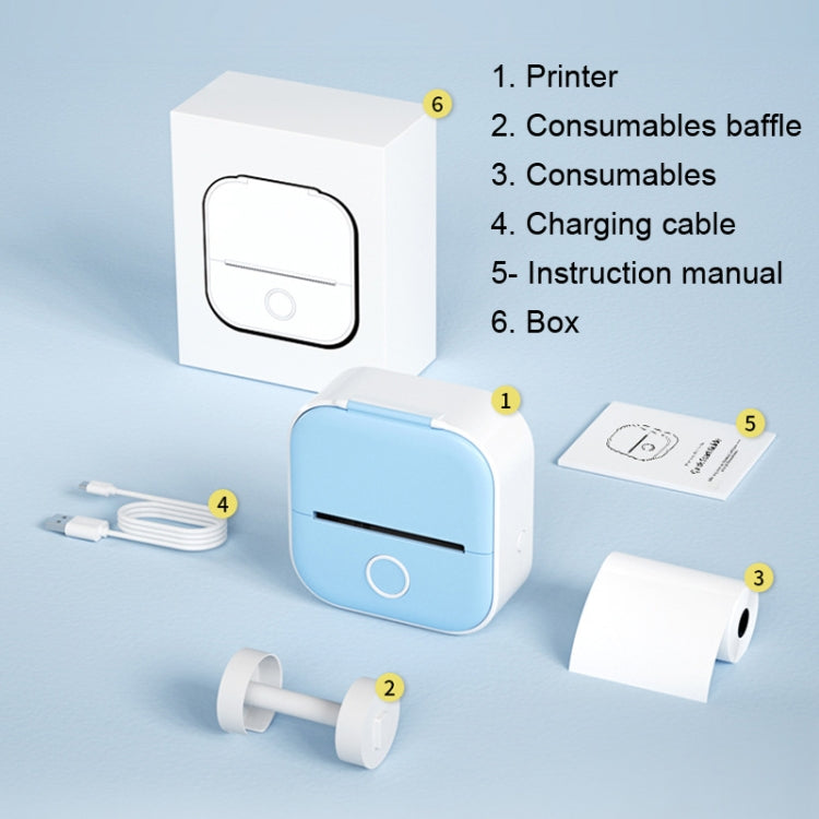 Phomemo T02 Standard Error Mini Pocket Small Portable Bluetooth Phone Photo Label Thermal Printer(Yellow) - Printer by Phomemo | Online Shopping South Africa | PMC Jewellery | Buy Now Pay Later Mobicred