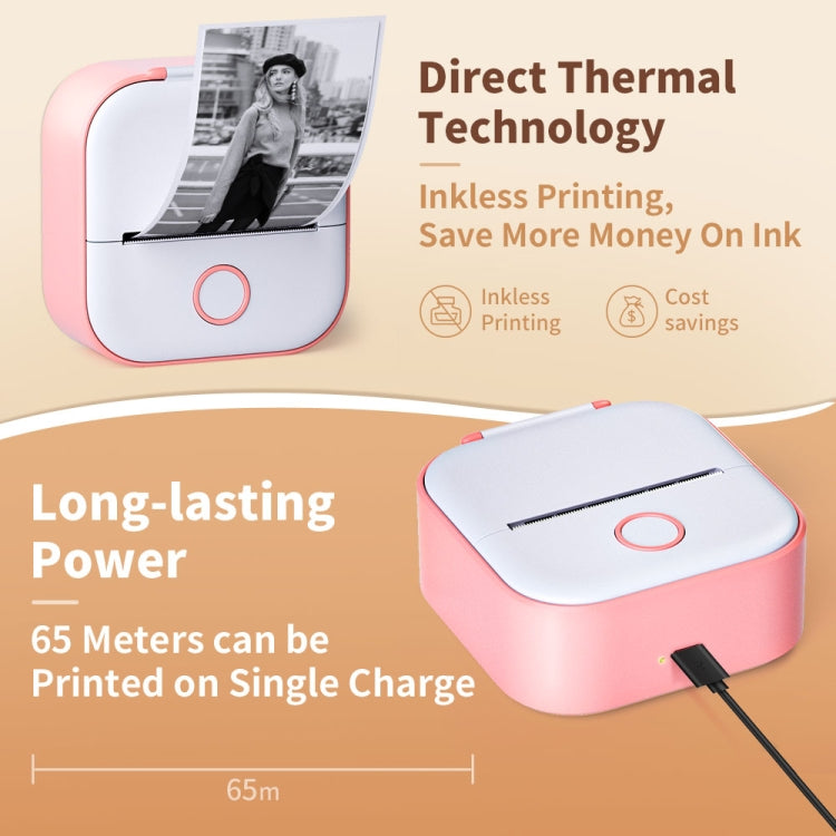 Phomemo T02 Gift Box Phone Bluetooth Mini Printer Photo Thermal Printer Family Student Wrong Question Printer(White) - free shipping - PMC Jewellery - Order now!