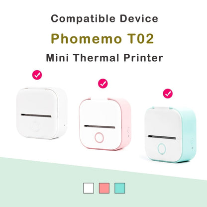 For Phomemo T02 3rolls Bluetooth Printer Thermal Paper Label Paper 53mmx6.5m 10 Years Black on White No Adhesive - Printer Accessories by Phomemo | Online Shopping South Africa | PMC Jewellery