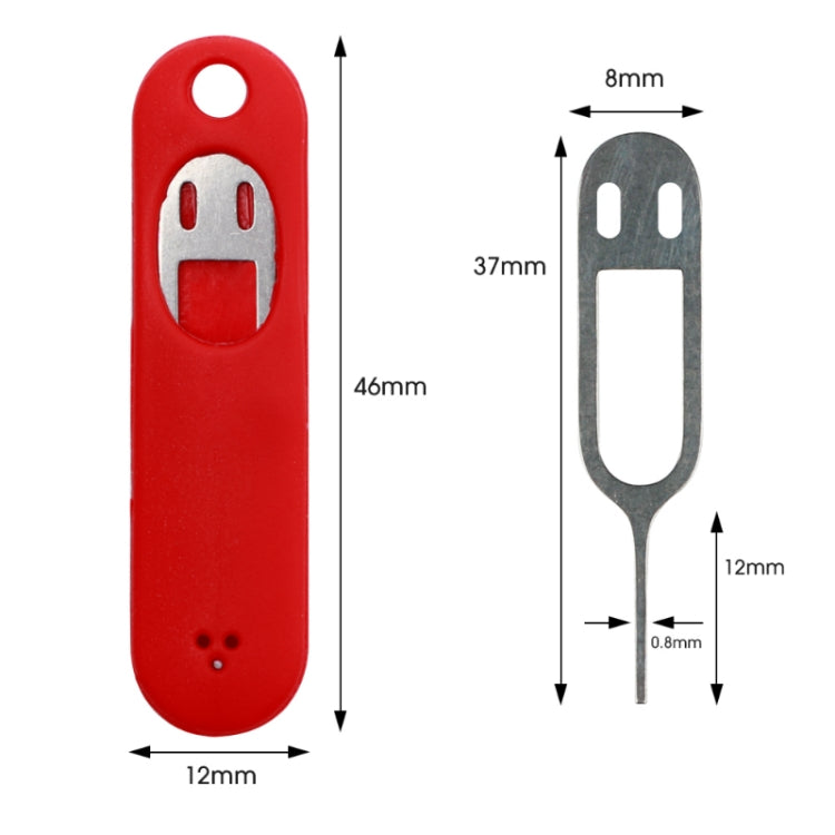 Eject Sim Card Tray Open Pins Needle Keychain Tool With Silicone Case(White) - free shipping - PMC TechLife - Order now!