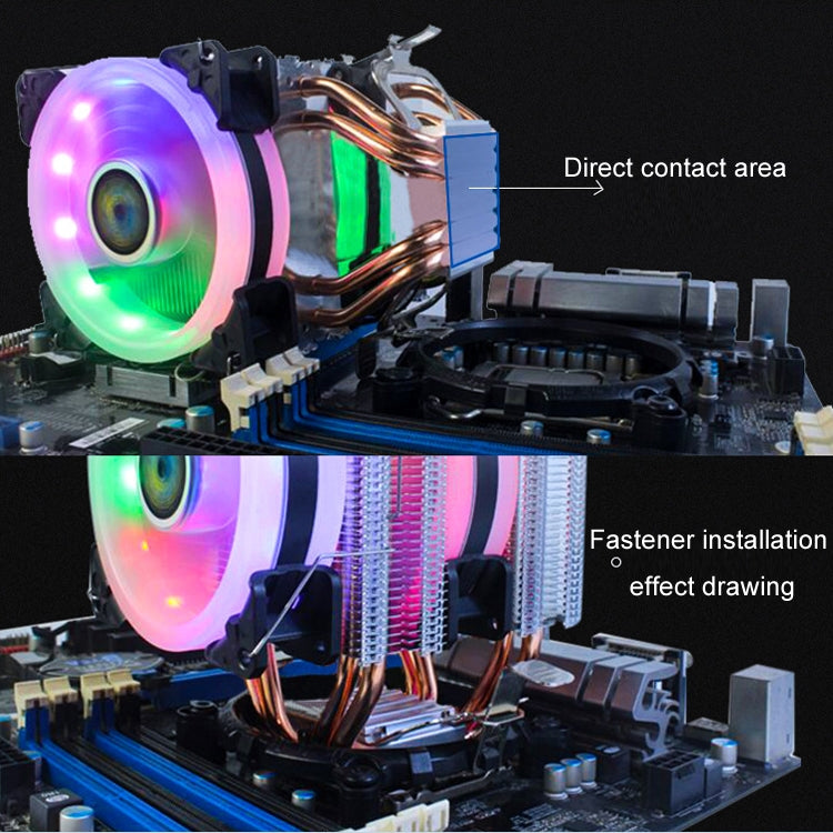 EVESKY 600 Desktop Computer 4 Copper Tube Mute CPU Cooling Fan, Color: Single Fan Without Light - free shipping - PMC Jewellery - Order now!