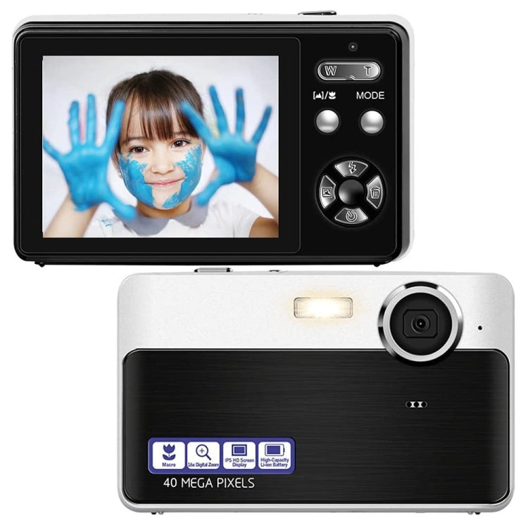 2.4 Inch IPS Screen 40 Million Pixel Digital Camera 16X Digital Zoom Video Macro Portable Camera(Black Standard) - free shipping - PMC TechLife - Order now!