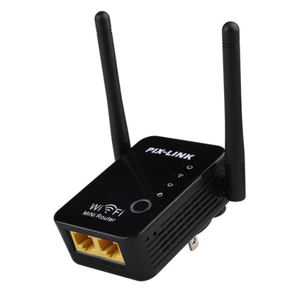 PIX-LINK 2.4G 300Mbps WiFi Signal Amplifier Wireless Router Dual Antenna Repeater(US Plug) - Broadband Amplifiers by PIX-LINK | Online Shopping South Africa | PMC Jewellery | Buy Now Pay Later Mobicred