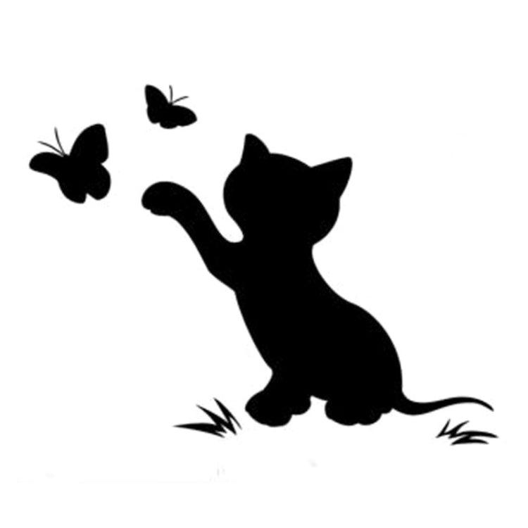 10pcs Disc Cat Reflective Scratch Body Sticker(Black) - free shipping - PMC TechLife - Order now!