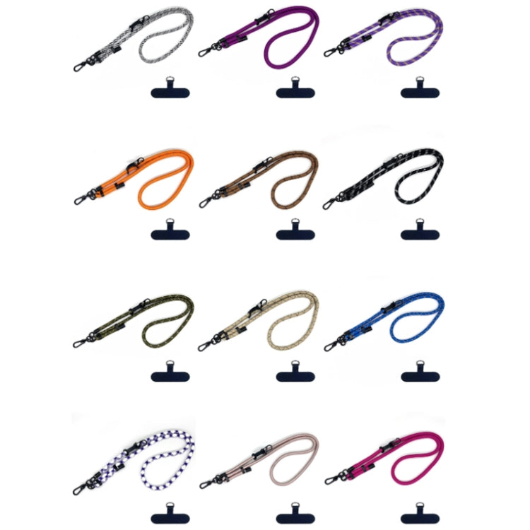 10mm Thick Rope Mobile Phone Anti-Lost Adjustable Lanyard Spacer(Dark Coffee Black Pattern) - Lanyards & Wrist Straps by PMc TechLife | Online Shopping South Africa | PMc TechLife | Buy Now Pay Later Mobicred