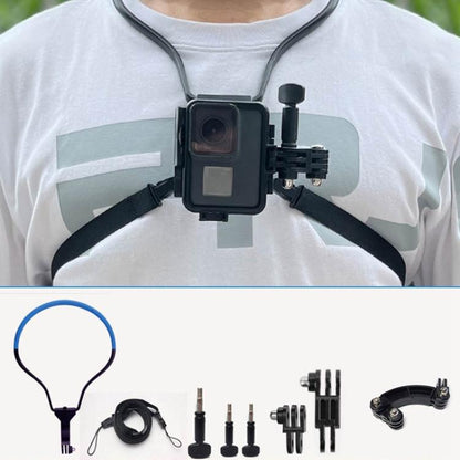 TUYU Camera Neck Holder Mobile Phone Chest Strap Mount  For Video Shooting//POV, Spec: Vertical Shooting (Blue) - Stand by PMC Jewellery | Online Shopping South Africa | PMC Jewellery | Buy Now Pay Later Mobicred