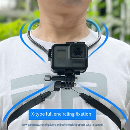 TUYU Camera Neck Holder Mobile Phone Chest Strap Mount  For Video Shooting//POV, Spec: With Phone Clip (Blue) - Stand by PMC Jewellery | Online Shopping South Africa | PMC Jewellery | Buy Now Pay Later Mobicred