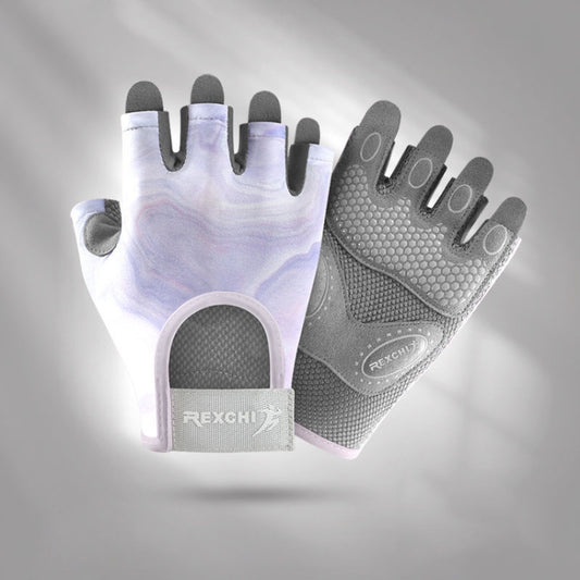 Yoga Sports Gloves Non-slip Shock-absorbing Half-finger Anti-cocoon Gloves, Size: M(Purple) - Safety Gloves by PMC Jewellery | Online Shopping South Africa | PMC Jewellery | Buy Now Pay Later Mobicred