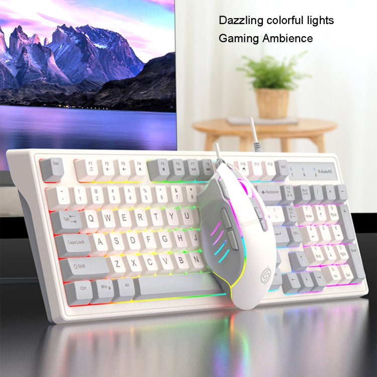 K-Snake Wired E-Sports Keyboard Mouse Mechanical Feel 98 Key Desktop Computer Notebook Keyboard, Style: Single Keyboard (Gray) - Wired Keyboard by K-Snake | Online Shopping South Africa | PMC Jewellery | Buy Now Pay Later Mobicred