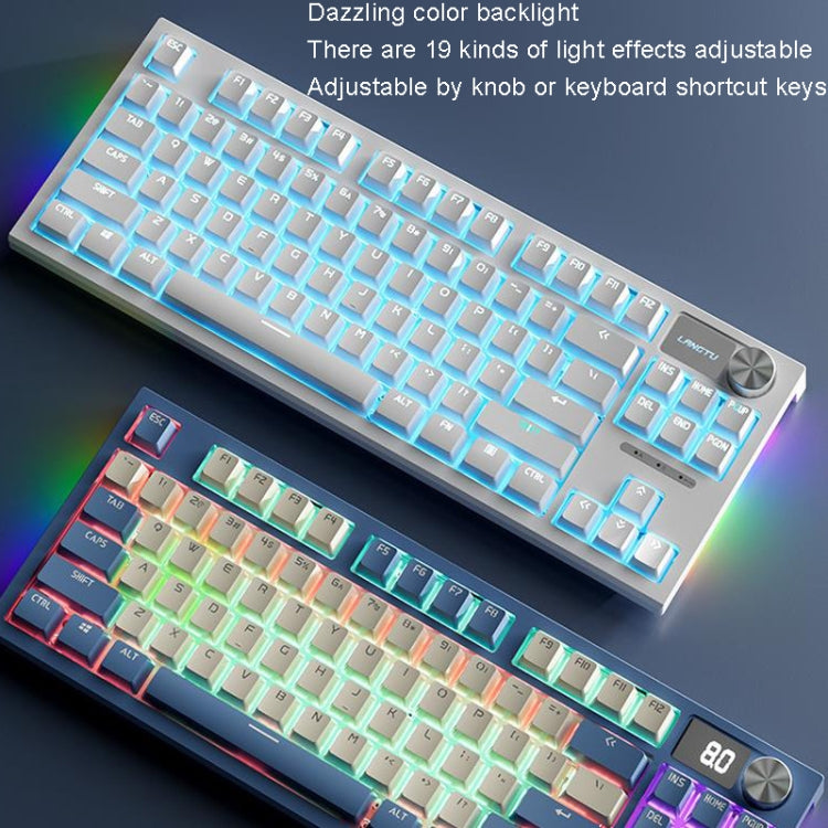 LANGTU LT84 Mechanical Luminous Keyboard, Style: Wired Single-mode Red Shaft (White) - Wired Keyboard by LANGTU | Online Shopping South Africa | PMC Jewellery | Buy Now Pay Later Mobicred