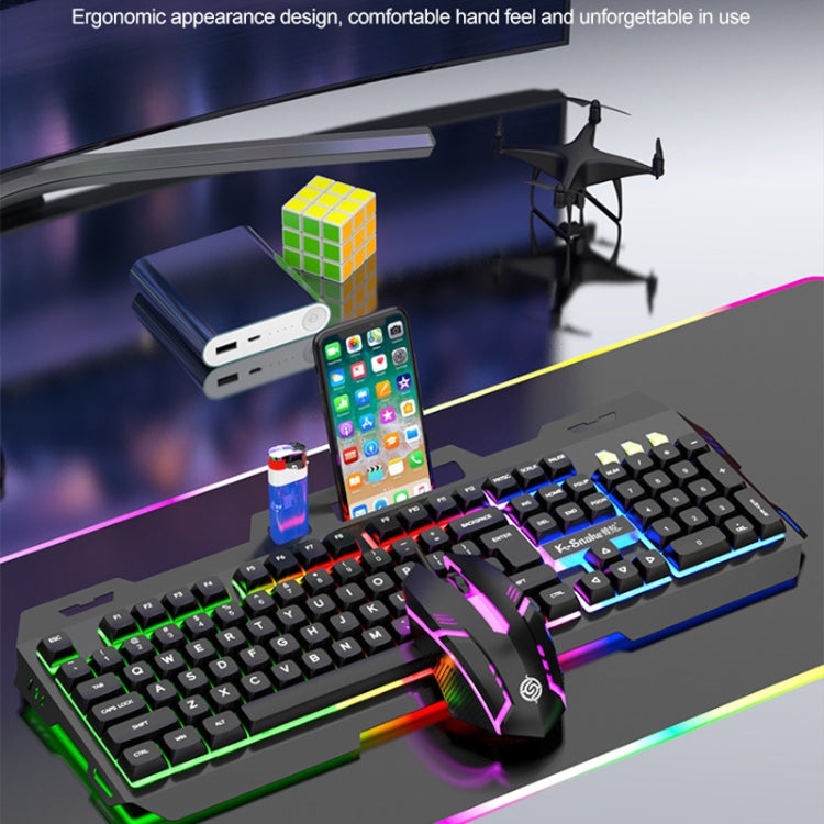 K-Snake Mechanical Feel Keyboard Mouse Kit USB Wired 104 Keycaps Computer Keyboard, Style: Single Keyboard (Black) - Wired Keyboard by K-Snake | Online Shopping South Africa | PMC Jewellery | Buy Now Pay Later Mobicred