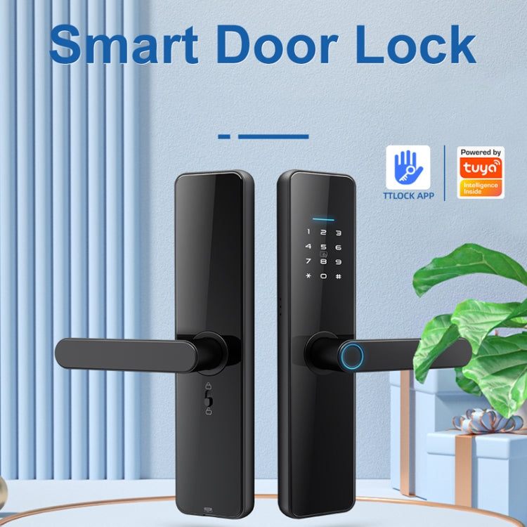 C91 Tuya Smart WiFi Password Fingerprint Electronic Door Lock(Black) - free shipping - PMc TechLife - Order now!