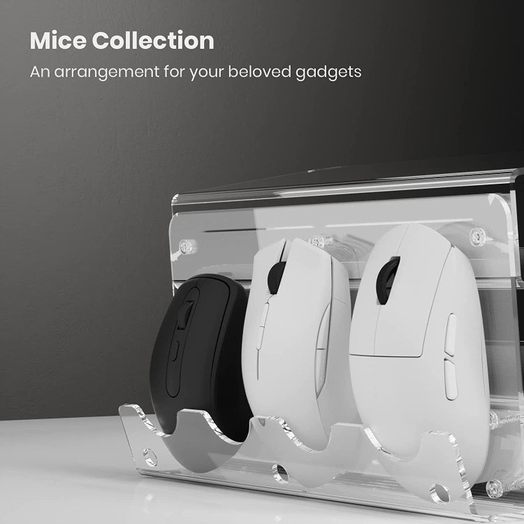 Transparent 3-Layer Acrylic Keyboard Stand Increased Tilt Computer Keyboard Tray(Transparent) - Other by PMC Jewellery | Online Shopping South Africa | PMC Jewellery | Buy Now Pay Later Mobicred