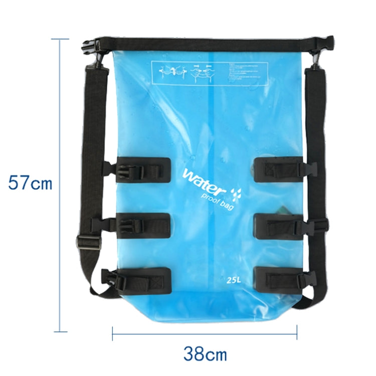 Translucent Waterproof Swimming Backpack Beach Outdoor Water Sports Waterproof Bucket(Blue) - Waterproof Bags by PMC Jewellery | Online Shopping South Africa | PMC Jewellery