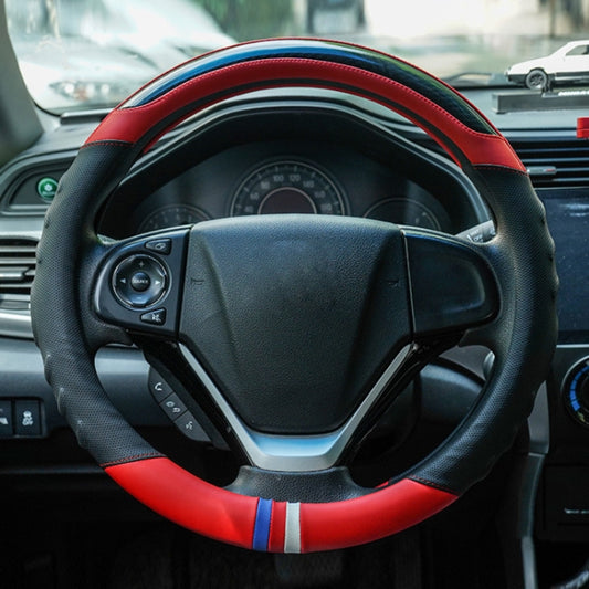 38cm Microfiber Leather Sports Colorful Car Steering Wheel Cover, Color: Red(O Type) - Steering Wheel Accessories by PMC Jewellery | Online Shopping South Africa | PMC Jewellery | Buy Now Pay Later Mobicred