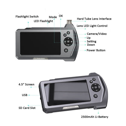 TESLONG NTS450A 4.5-inch Screen Industrial Handheld Endoscope with Light, Speci: 7.6mm Lens-3m -  by TESLONG | Online Shopping South Africa | PMC Jewellery | Buy Now Pay Later Mobicred