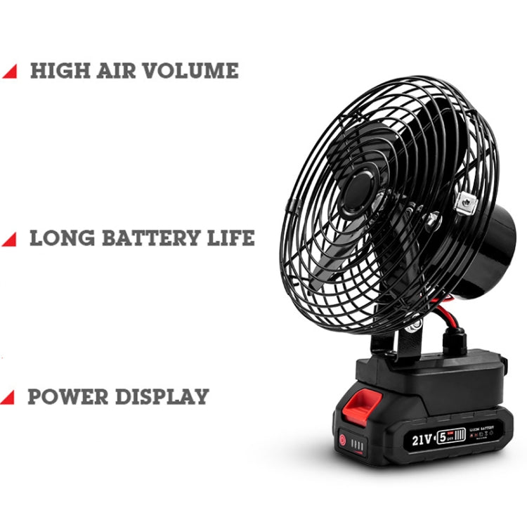 HILDA Portable Powerful Fan Outdoor Hair Dryer, With EU Plug Adaptor, Style: 6 inch With 2 Battery (1500mAh) - Electric Fans by HILDA | Online Shopping South Africa | PMC Jewellery | Buy Now Pay Later Mobicred