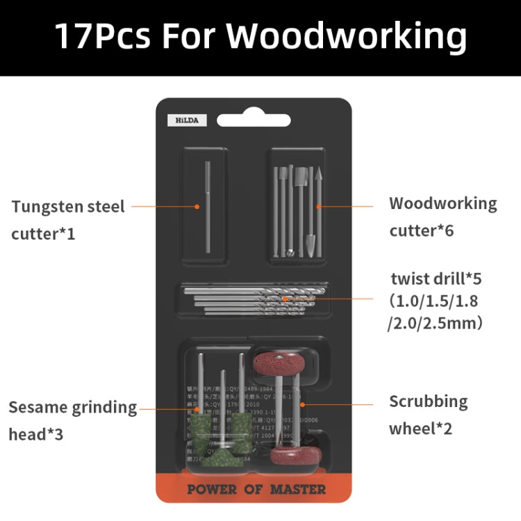 HILDA 17pcs /Set Woodworking Angle Mill Accessories Grinding Accessories Set - Abrasive Tools & Accessories by HILDA | Online Shopping South Africa | PMC TechLife | Buy Now Pay Later Mobicred
