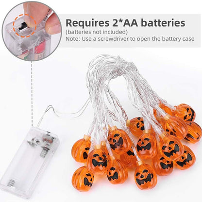 Colorful 3m 20LEDs Halloween LED Cartoon Atmosphere Decorative Light String(Conventional Pumpkin) - Decoration Lamps by PMC Jewellery | Online Shopping South Africa | PMC Jewellery
