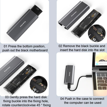 Blueendless 2810 General Dual Protocol Wiring 2-in-1 M.2 Mobile Hard Disk Case SSD External Solid Hard Drive Enclosure Box - HDD Enclosure by Blueendless | Online Shopping South Africa | PMC Jewellery | Buy Now Pay Later Mobicred